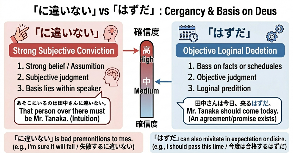 The Difference Between "（にちがいない）Ni chigai nai" and "（はずだ）Hazu da"