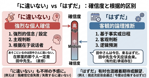 「に違いない」和「はずだ」有什么区别