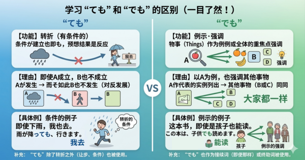 「ても」和「でも」有什么区别？用例句看懂看似相近的日语表达差别