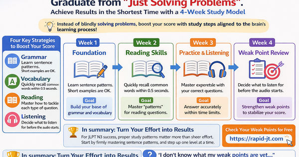 Mastering JLPT N3: Why Just Solving Problems Isn't Enough A 4-Week Model for Efficient Learning