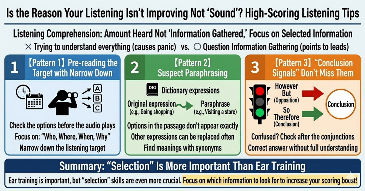 Why Your Listening Score Isn't Improving: It's Not Just Your Ears