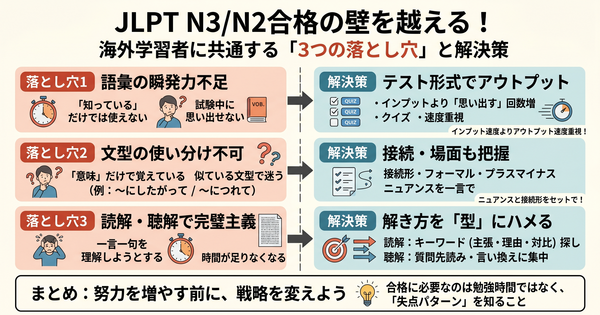Why Smart Learners Fail JLPT N3/N2: 3 Common Mistakes and How to Fix Them Fast