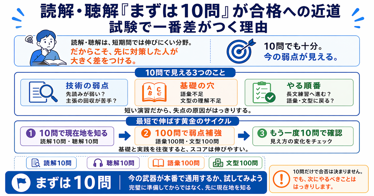Why Starting with Just 10 Questions Is the Shortest Path to Passing the JLPT