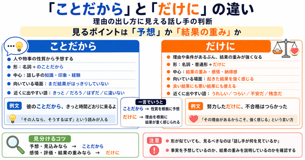 What Is the Difference Between 「ことだから」 and 「だけに」? How the Speaker’s Judgment Appears in the Reason