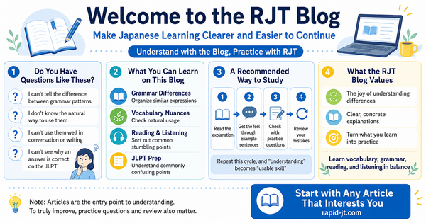 Welcome to the RJT Blog｜Make Japanese Learning Clearer and Easier to Continue
