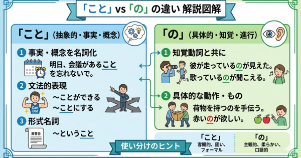 「こと」と「の」の違いは？