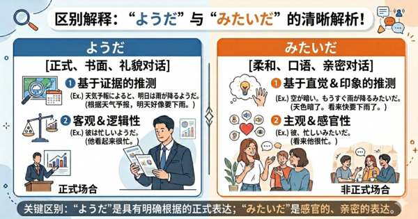 「ようだ」和「みたいだ」的区别