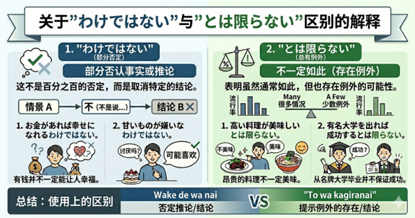 「わけではない」和「とは限らない」有什么区别