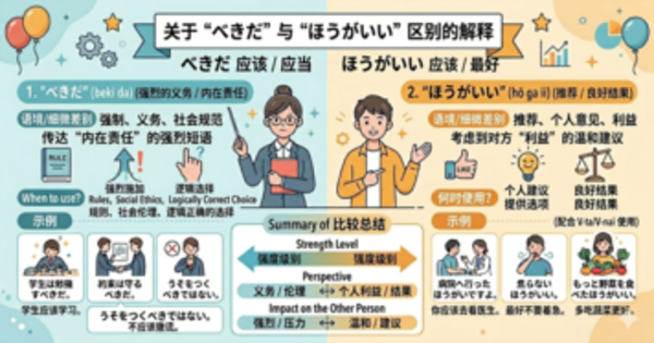 「べきだ」和「ほうがいい」有什么区别