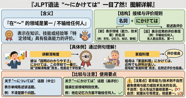 JLPT语法「〜にかけては」是什么意思？用法和例句一看就懂