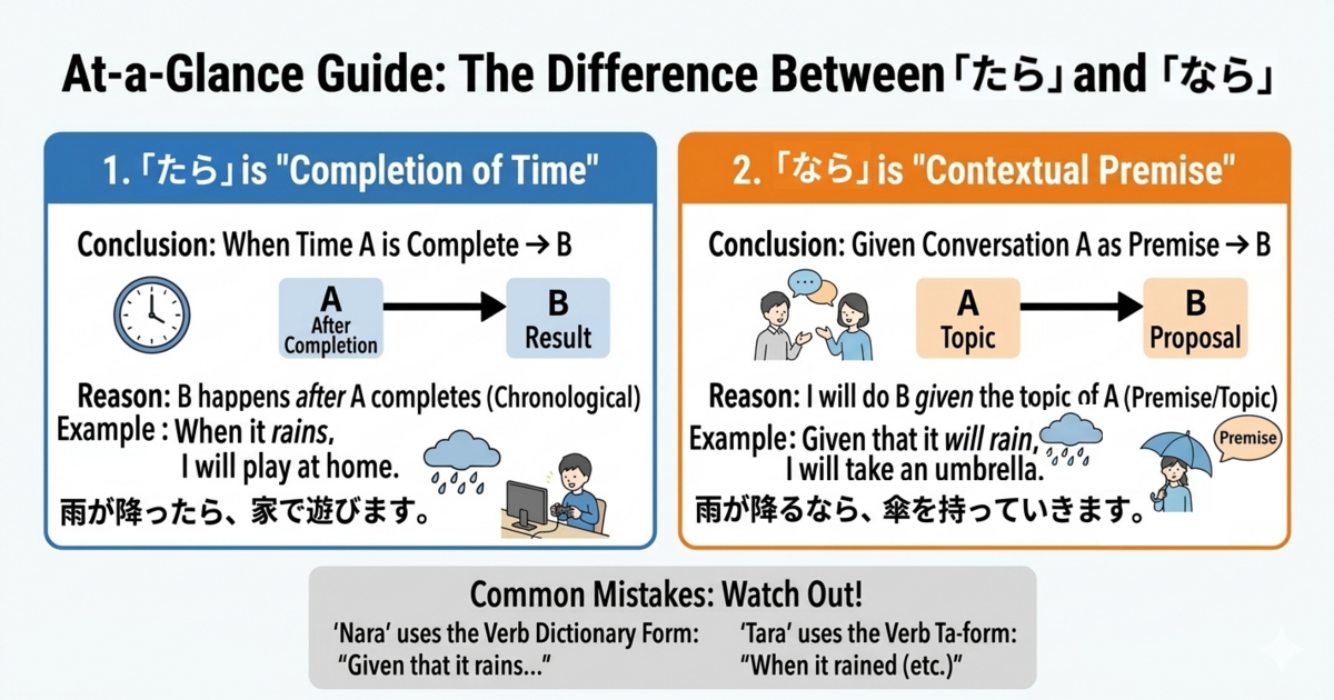 たら vs なら: Which Conditional Should You Use?