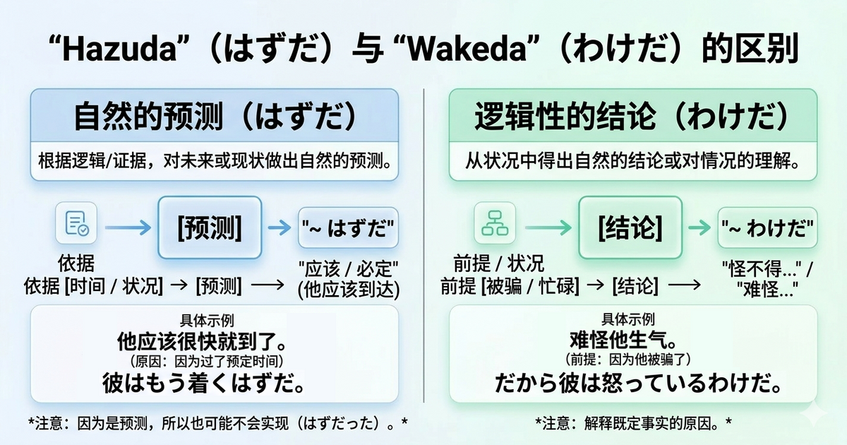 「はずだ」和「わけだ」有什么区别？一篇搞懂“推测”与“恍然大悟”