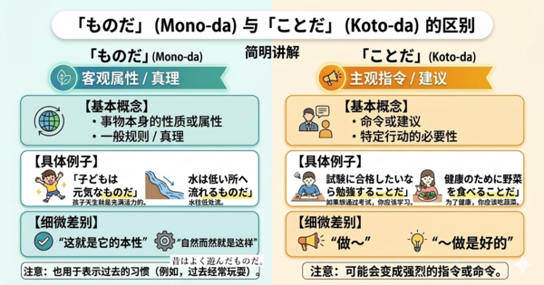 「ものだ」和「ことだ」有什么区别？