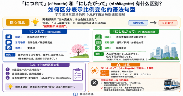 「につれて」和「にしたがって」有什么区别？掌握表示比例变化的日语句型