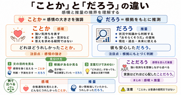 「ことか」と「だろう」の違いは？感嘆と推量の境界を理解する
