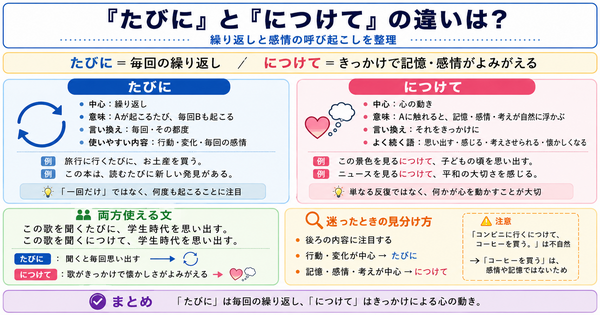 たびに vs につけて: Every Time or Emotional Trigger?