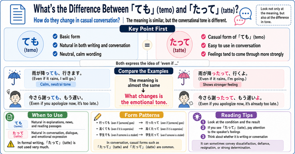 ても and たって: What Changes in Casual Japanese Conversation?