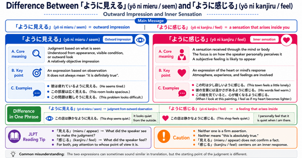 ように見える vs ように感じる: Looks or Feels?