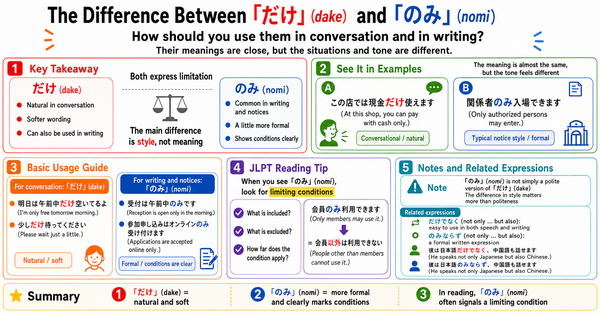 だけ vs のみ: Casual and Formal “Only”