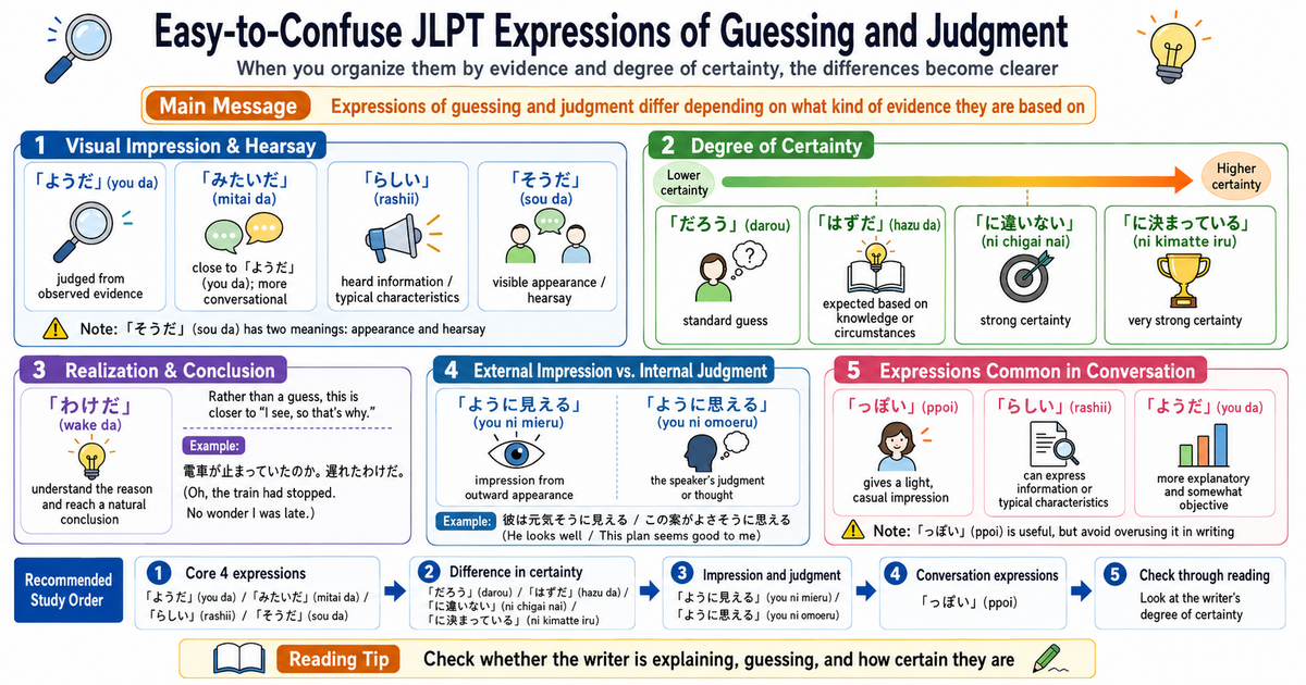JLPT Inference and Judgment Expressions