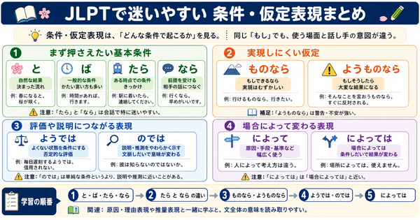 JLPTで迷いやすい条件・仮定表現まとめ
