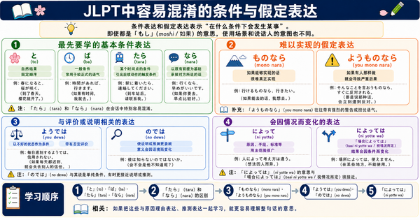 JLPT中容易混淆的条件与假定表达总结
