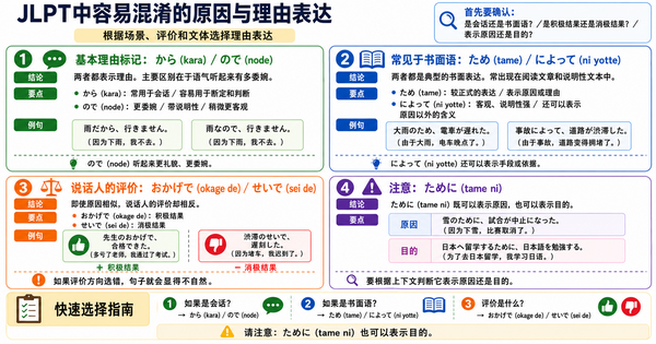 JLPT中容易混淆的原因・理由表达总结