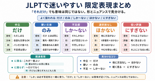 JLPTで迷いやすい原因・理由表現まとめ - Rapid Japanese Training