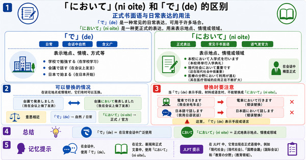 「において」和「で」有什么区别？