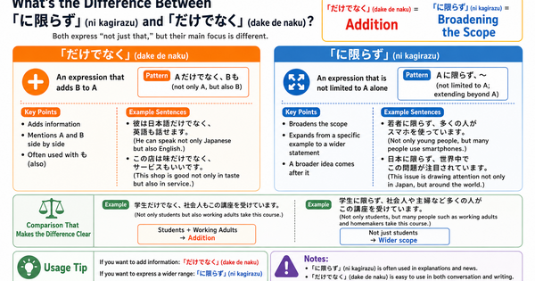 What Is the Difference Between 「に限らず」 and 「だけでなく」?