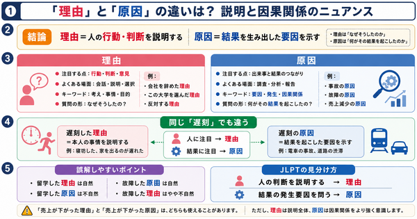 「理由」と「原因」の違いは？説明と因果関係のニュアンス