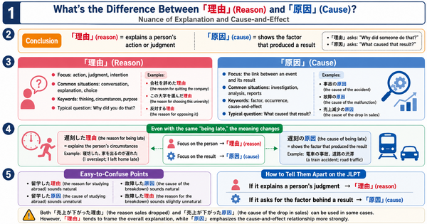 理由 vs. 原因: What Is the Difference in Japanese?