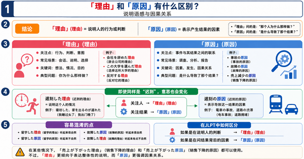 「理由」和「原因」有什么区别？说明与因果关系的语感差异