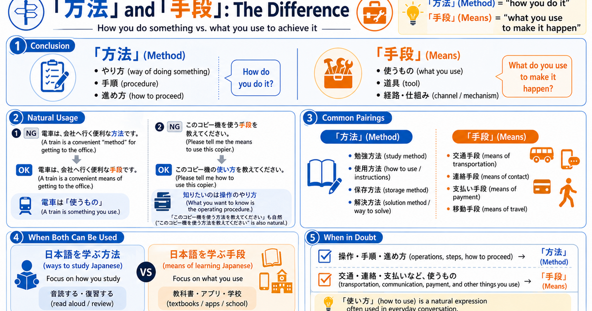方法 vs. 手段: What Is the Difference Between a Method and a Means?
