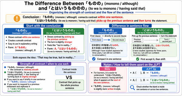 What is the difference between 「ものの」 and 「とはいうものの」? Understanding contrast and sentence flow