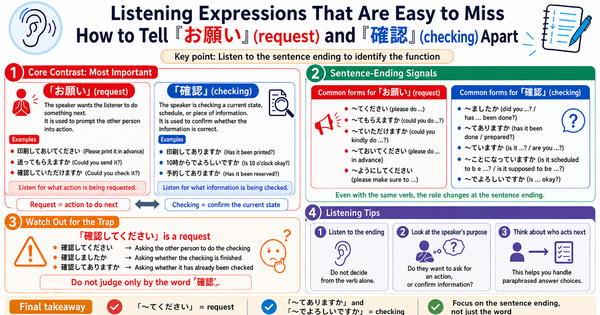 JLPT Listening Traps: How to Tell “Requests” from “Confirmations”