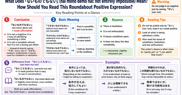 What Does 「ないものでもない」 Mean? How to Read This Indirect Affirmation in Japanese