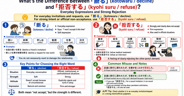 断る vs. 拒否する: How to Say “No” Naturally in Japanese