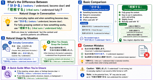 分かる vs. 理解する: What’s the Difference? How to Use Them Naturally in Conversation