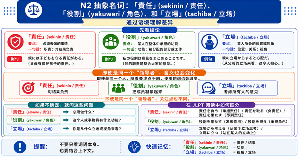 N2高频词「判断・評価・意見」有什么区别？JLPT阅读与词汇题实用辨析