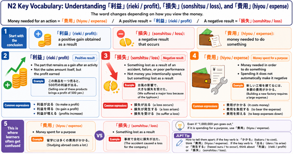 利益・損失・費用: How to Use These Common JLPT N2 Words Correctly